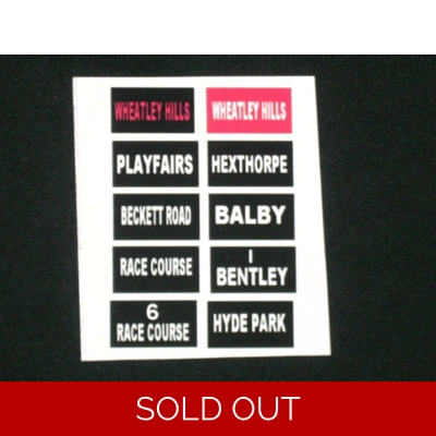 Doncaster Mixed Self Adhesive Model Trolleybus Routes 1/76th